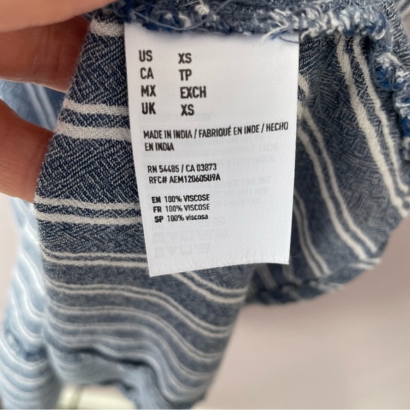 American Eagle Outfitters Girls Blue & White Striped Dress. Size XS - Picture 6 of 6